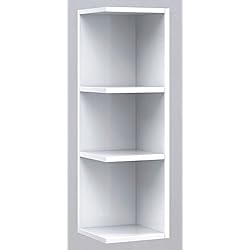 PEGANE Étagère d'angle Coloris Blanc Brillant, 65 x 20 x 21 cm