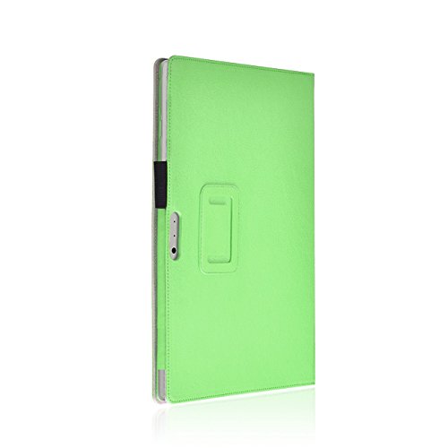 Microsoft Surface Pro 4 Cover Tasche mit praktischer Stand Funktion Case aus robustem Kunstleder und zusätzlicher Displayschutz Glas kombiniert Schutz und Design für Ihr Microsoft Surface Pro 4 Hülle Case in Grün von UC Express® - 6
