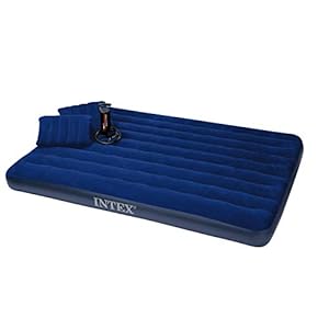 Intex 68765E Materasso Matrimoniale con Pompa Manuale, 152 x 203 x 22 cm, Blu - immagine 8