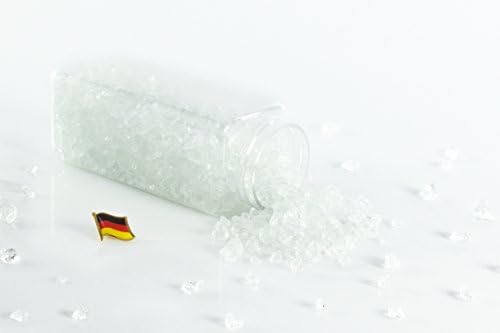 Decorative glass stones SCRAT, transparent, 4-12 mm, 605 ml bottle, Made in Germany - Decorative glass granulate - monsterkatz