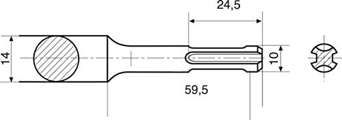 Rennsteig Spatmeissel 80 SDS-plus 170mm 212 17017 - 3