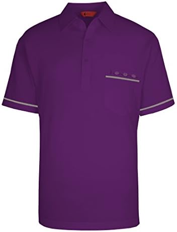 Gabicci Jersey Leisure Polo Shirt Patterned G35X03, Lupin - Medium