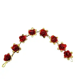 AB Beauty HouseJuda Hair Gajra Bridal Hair Gajra Plastic Hair Gajra For Wedding For Women And Girls (red)