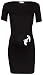 Happy Mama. Women's Maternity Stretch Jersey Tunic Top Baby Feet. 464p (Black, UK 10)