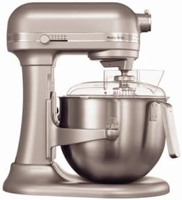 KitchenAid Heavy Duty Mixer / 500W - Capacity: 6.9 Litre - Colour: Silver Metallic / KitchenAid's most powerful and quietest mixer has a 6.9Ltr stainless steel bowl with a J handle which allows for control of heavy loads.