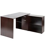 schreibtisch nussbaum satin aus robuster, leicht zu reinigender MDF-Platte mit Melaminbeschichtung