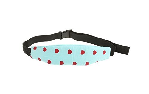 Baby Infant Head Support Kinderwagen Buggy Autositz Sleep Safety Gürtel, Blau, Herzen, S