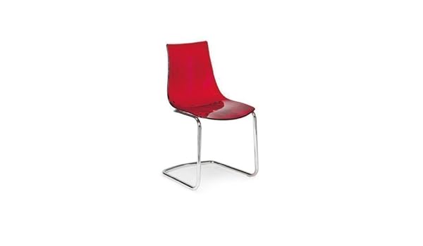Calligaris Ice Chair Cs 1094 Red Transparent Amazon Co Uk