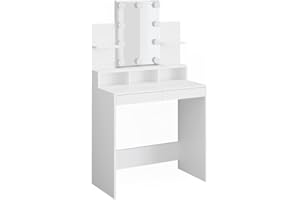 ‎VICCO Vicco Schminktisch Ania, Weiß, 80 cm mit LED Beleuchtung