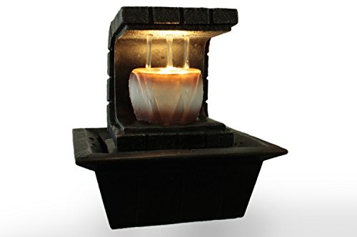 Springbrunnen "Copa" mit LED Beleuchtung Zimmerbrunnen Zierbrunnen Tischbrunnen