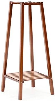 CJC Flower Racks Rack Compact Tall Slim Small Lamp Hall Living Room Table Indoor Bamboo Multifunction (Color : 2 Tier)