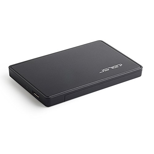 JSVER 2,5 Zoll Externes Festplattengehäuse USB 3.0 für 7mm und 9,5mm 2,5 Zoll Interne HDD SSD, SATA III und UASP Beschleunigung