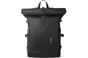 hk Sac a Dos Extensible 27L Sac Roll-Top Etanche Grand Sac a Dos PC Portable 15.6 Pouces avec USB Charging Port Pour Hommes Femmes Loisir Randonnée Camping Voyage