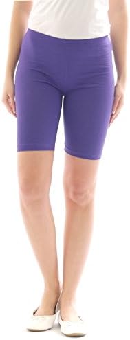 Women Sport shorts Hotpants Sport shorts Radler short Leggings Cotton - Violet, L