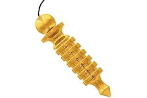 Valmoni Sport Péndulo ISIS 6 Baterías Egipcio de Radiestesia Dorado Testigo Adivinatorio Rosca Mediano