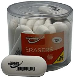 Pack of 20 Large Oval Erasers