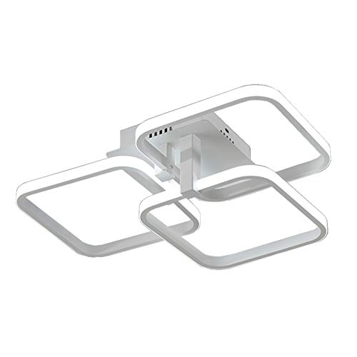 Preisvergleich Produktbild TopDeng Quadratisch Deckenleuchte Dimmfunktion LED 65w Kreativ, Modern Erröten-einfassung Kronleuchter Kinderzimmer Wohnzimmer Esszimmer-Natürliches Licht-A 54x39x16cm