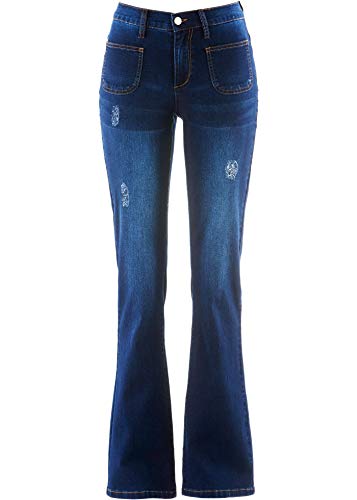 Preisvergleich Produktbild Maite Kelly Jeans 40 Dark Blue Used Bootcut Stretchjeans Destroyed