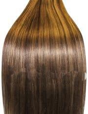 20 inch DARK BROWN/STRAWBERRY BLONDE (col 4/27) . Full Head Human Hair Weave for sew in or glue in. High quality Remy Hair Weft!. 100g Weight