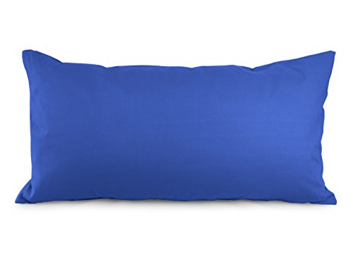 Doppelpack zum Vorteilspreis – Renforcé-Kissenbezüge aus 100% Baumwolle – schlicht und edel im Design, universell einsetzbar und kombinierbar – in 8 Uni-Farben, 40 x 80 cm, royal - 3