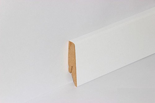 Sockelleiste Leiste Mega-Profil-58 (20x58x2500 mm) MDF weiß foliert