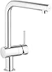 GROHE Robinet de Cuisine Minta Plage de Rotation de 360&deg; Douchette Escamotable Starlight Bec en L 32168000 (Import Allemagne)