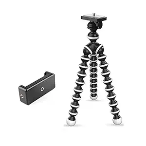 Marklif Gorilla Tripod/Mini Tripod 13 inch for Mobile Phone with Holder for Mobile, Flexible Gorilla Stand for DSLR & Action Cameras