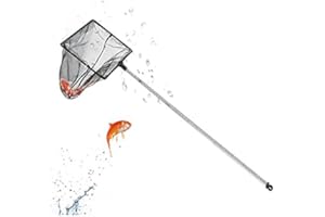 ZHIQIN Siatka do akwarium z odpornego na rozerwanie nylonu z wysuwanym uchwytem o długości 17-35 cm do krewetek Betta Aquarium