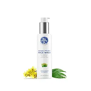 The Moms Co. Natural Vita Rich Face Wash | All Skin Types | With Vitamins C, B3 & B5, Neem Extract and Witch Hazel (100ml)