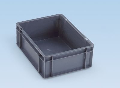 Euro-Format-Stapelbehälter, Wände und Boden geschlossen – LxBxH 600 x 400 x 175 mm rot, VE 5 Stk – Euronorm Stapelkasten Euronorm Stapelkästen Euronorm-Stapelkasten Kunststoff-Stapelkasten Kunststoffbehälter Kunststoffkasten Kunststoffstapelbehälter - 2