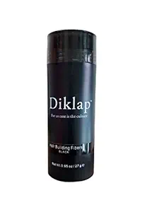 Diklap Hair Building Fiber, Black, Natural Keratin Hair Building Fiber for Men and Women 27g