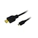 Produktbild LogiLink CH0034 HDMI High Speed mit Ethernet (V1.4) Kabel, HDMI Type A 19-pin maile zu Micro HDMI Type D 19-pin male, schwarz, 4,60m, polyTasche