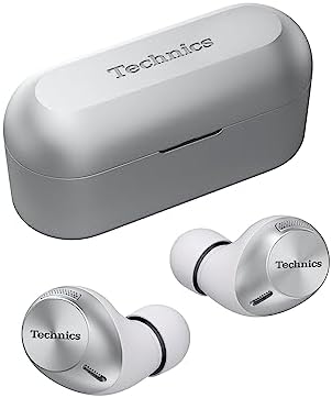 Technics EAH-AZ40M2ES Auricolari Wireless con Noise Cancelling, Bluetooth Multipoint 3 Dispositivi, Confortevoli Auricolari In-Ear, Cuffie con Microfono Integrato, Adattabili,Argento