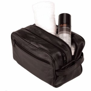Preisvergleich Produktbild Alassio Kulturtasche Jumbo 28x16x14cm Leder schwarz