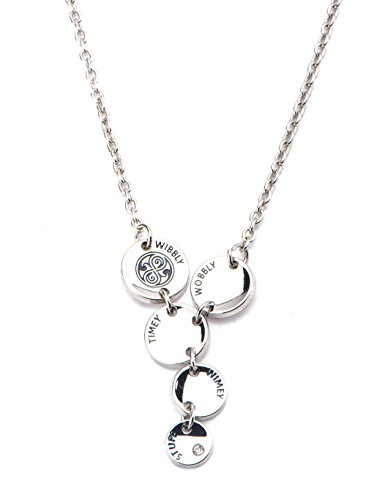 Preisvergleich Produktbild Doctor Who Timey Wimey Wibbly Wobbly Anhänger Edelstahl Halskette