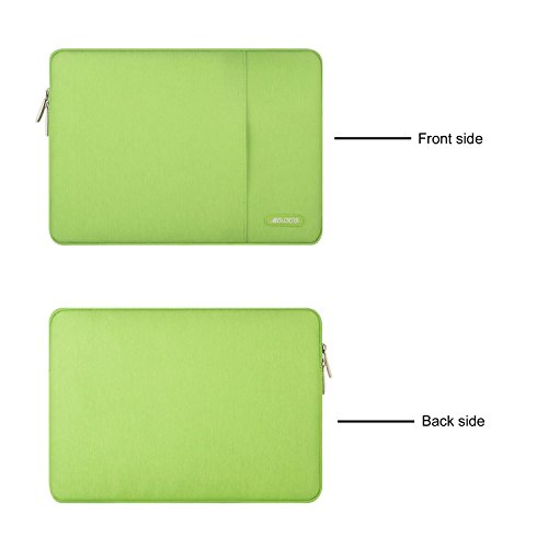 MOSISO Polyester vertikalen Stil Wasserabweisend Laptop Sleeve Case Bag Hülle Schutzhülle Notebook Tasche Schutzabdeckung für 13-13.3 Zoll MacBook Pro, MacBook Air, Notebook Computer, Greenery - 7