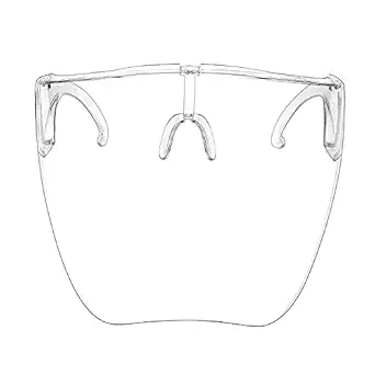 krupali Full Face Cover Polycarbonate Shield | Face Protector | Anti Fog | Daily essential Multipurpose | Compatible with face masks and glasses | For all age group | Unbreakable (1)