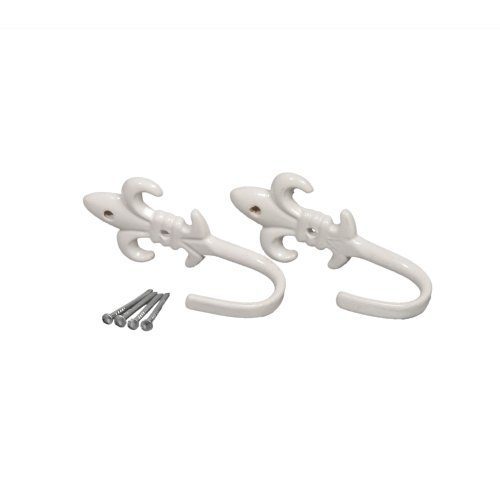 Liedeco Raffhaken Lilie groß für Gardinen, 2 Stk weiß