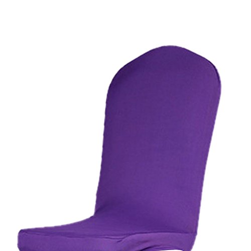 Feste Farbe Elastischen Stuhlhusse Stuhlüberwurf Hussen Halbkreis Speisen Stuhl Stuhlabdeckung Slipcover Licht – #7 - 3