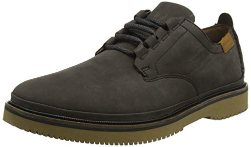 Hush Puppies Bernard Convertible, Zapatos de Cordones Oxford para Hombre, Gris (Off Black 000), 41 EU