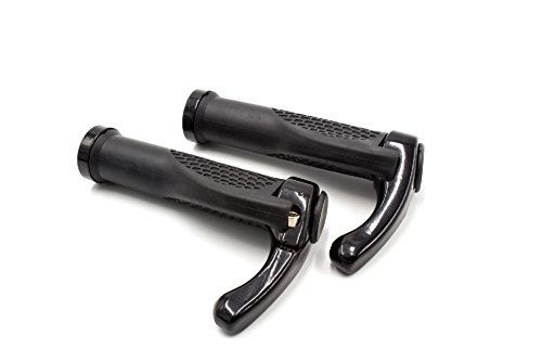 Preisvergleich Produktbild vhbw Ergonomische Lenkergriffe, Fahrradgriffe mit Bar Ends, Schwarz für Fahrrad
