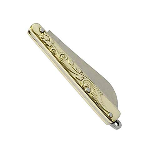 SHUCV Mango de Flores Mini Doblar Navaja de Bolsillo Latón Mano Pura Construir