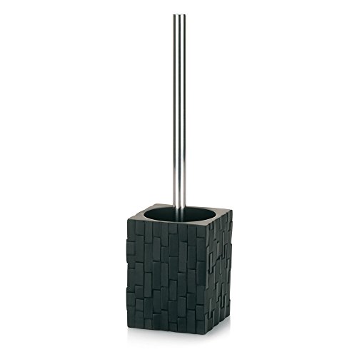 KELA 22505 WC-Bürste und Behälter, WC-Garnitur, Poly, Angers, Schwarz