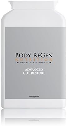Advanced Gut Restore supplement - 60 High Strength Capsules - All Natural Gut Health &amp; Immune System Support Supplement - Vegen Friendly - GMP Certified and UK Made by Body Regen Nutrition