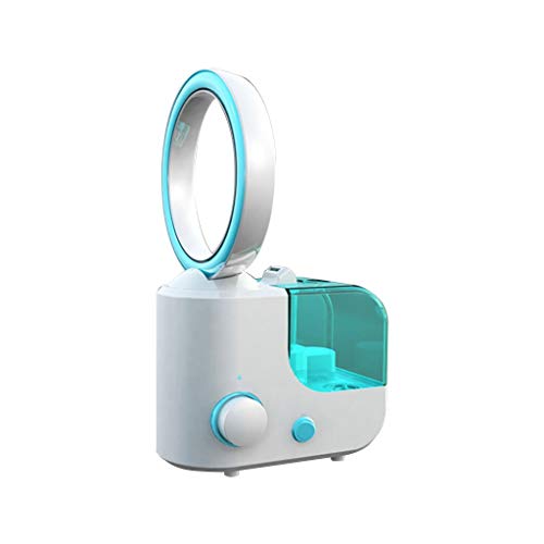 CAOQAO Ventilateur sans Lame Refroidisseur D'Air De Humidificateur,Multifonction Portable USB Ventilateur,Mise À Jour Ventilateur sans Lame,pour Maison Bureau Campus,Bleu