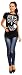 Zeta Ville - Women's Maternity Baby Skeleton Funny Print Tee Shirt Top - 085c (Black, 10/12)