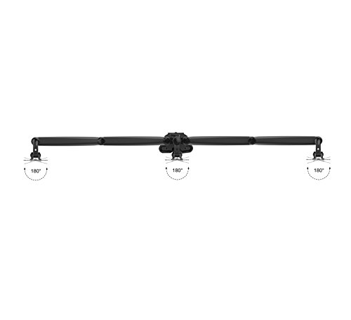 Duronic DM453 Monitor-Tischhalterung für drei LCD/LED Computer Bildschirme / Fernsehgeräte mit Neig, Schwenk und Rotierfunktion - 8