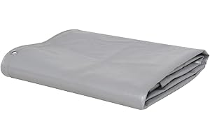 vidaXL Lona Impermeabilización Protector Taller Leña Terraza Exterior Jardín Terraza Cubierta Automóviles Bricolaje Ferretería 650 g/m² 2,5x3,5 m Gris