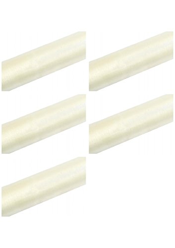 SiDeSo® 45m Organza (5x 9m Rolle) elfenbein 16cm 0,24€/m Breite Stoff Hochzeit Tischläufer Deko Floristik