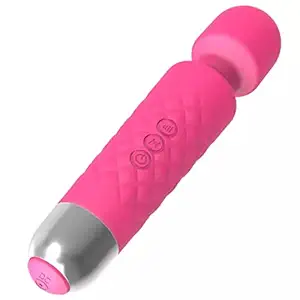 NIVKART Body Wand Massager | Personal Handheld Rechargeable Waterproof Mini Massager Machine for Women & Men | Flexible Neck, Portable, Quite & Powerful Motor - 20 Vibration and 8 Speed Pattern